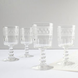 Baccarat İğne İşli 4 Kristal Kadeh