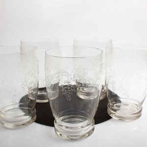 5 Adet İğne İşli Su Bardağı