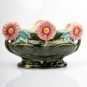 Pembe Çiçekli Majolica
