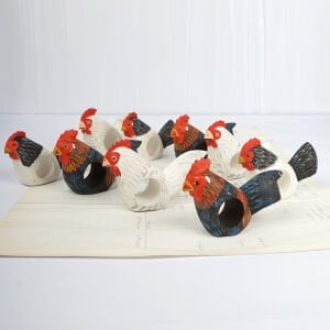 Horoz ve Tavuk Peçete Halkaları