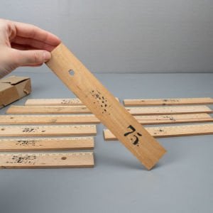 21 cm Ahşap Metalli Cetvel