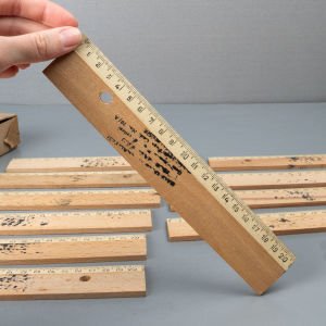 21 cm Ahşap Metalli Cetvel