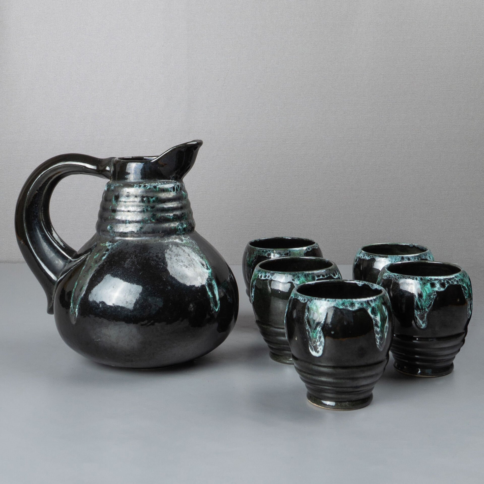 Lava Seramik Sürahi ve Bardakları