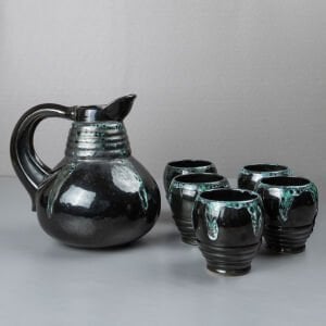 Lava Seramik Sürahi ve Bardakları