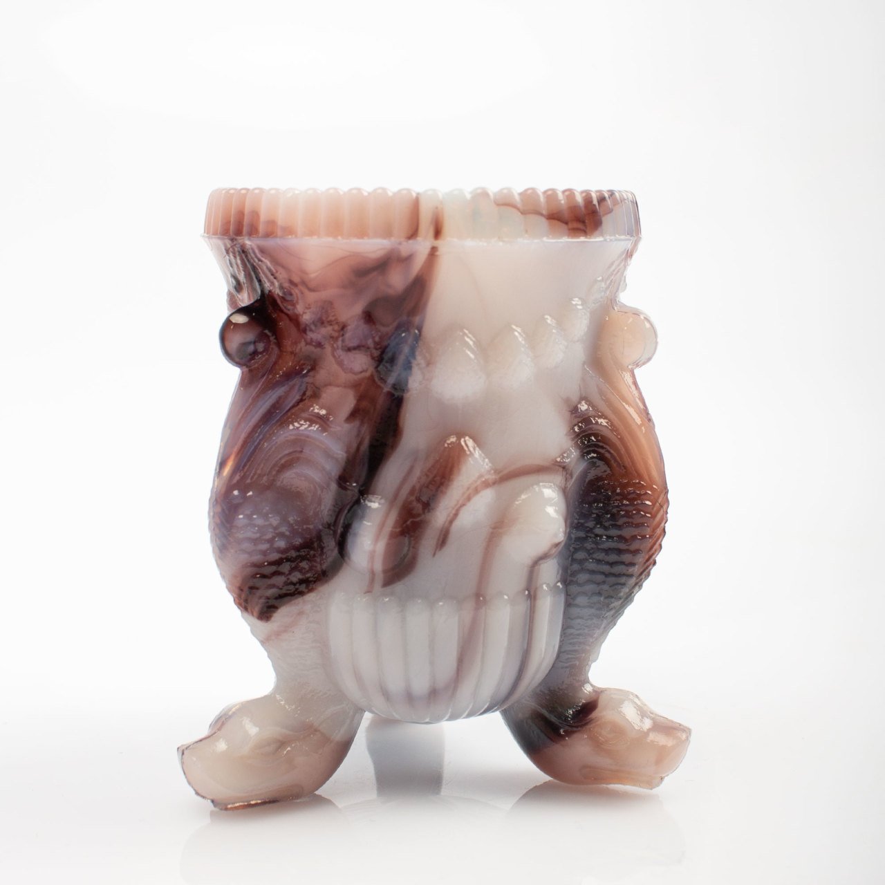 Slag Cam Yunuslu Küçük Vazo