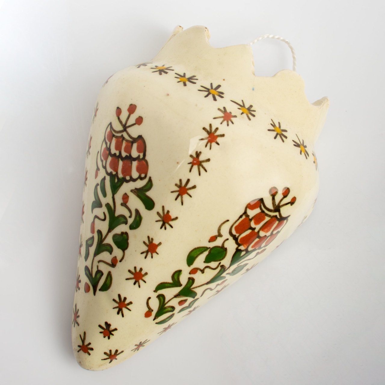 Kandil Biçimli Sade Kütahya Duvar Vazosu