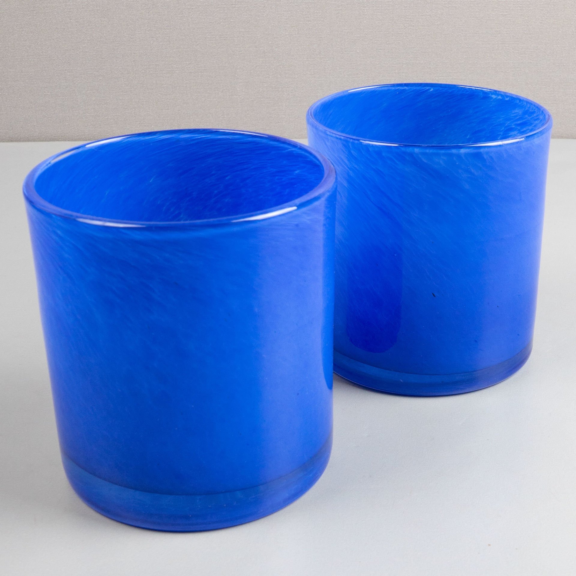 Üfleme Cam Mumluk-Vazo Çiftli Set