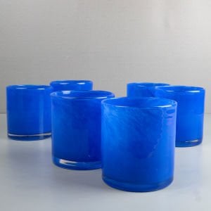 Üfleme Cam Mumluk-Vazo Çiftli Set