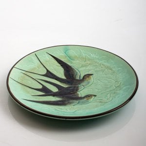 Majolica Kırlangıçlı Tabak