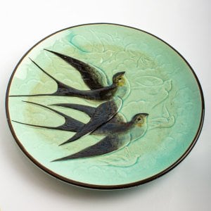 Majolica Kırlangıçlı Tabak