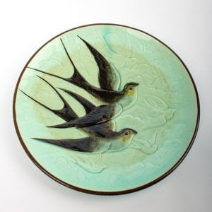 Majolica Kırlangıçlı Tabak