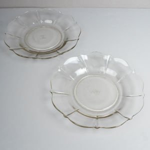 Şişe Cam Çift Servis Tabağı