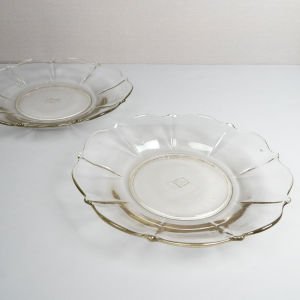 Şişe Cam Çift Servis Tabağı